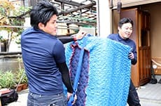 不用品の積み込み